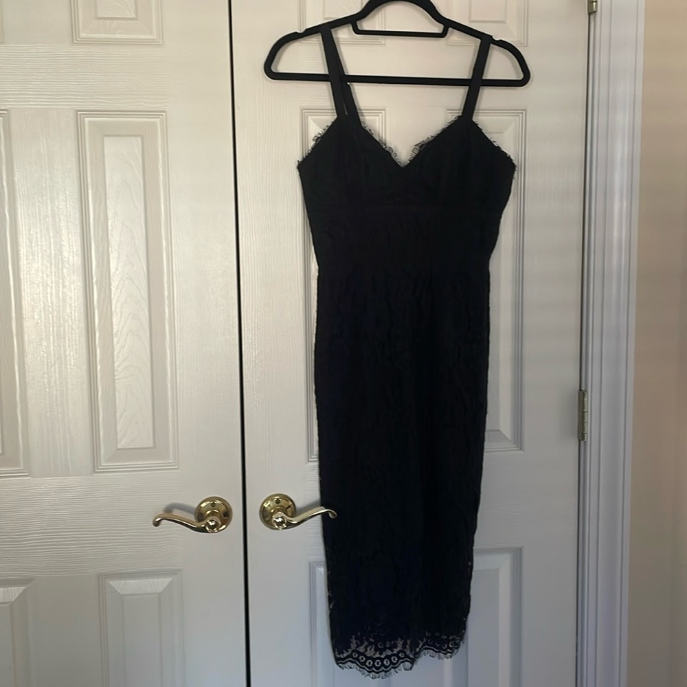 [Aqua by bloomingdales] black lace midi dress